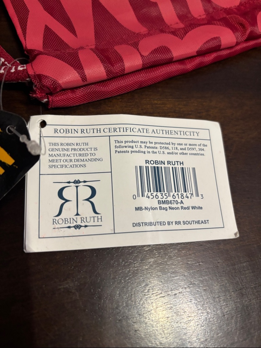 Robin Ruth Red Myrtle Beach Logo Drawstring Backpack - Picture 4 of 5